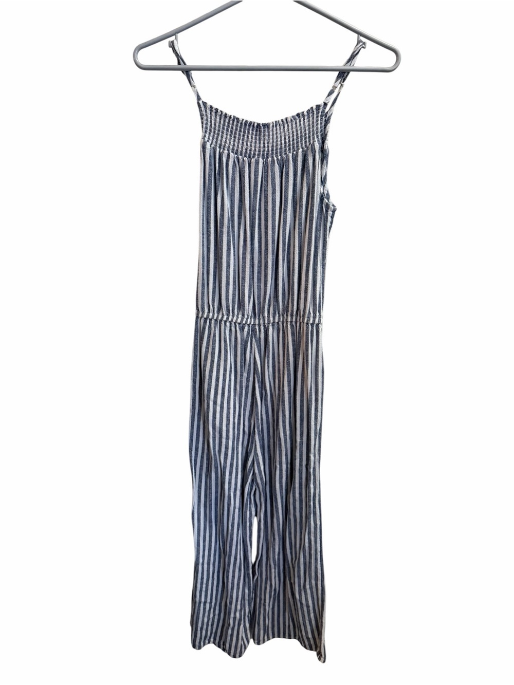 Old navy Striped Navy & White Smocked Jumpsuit size small